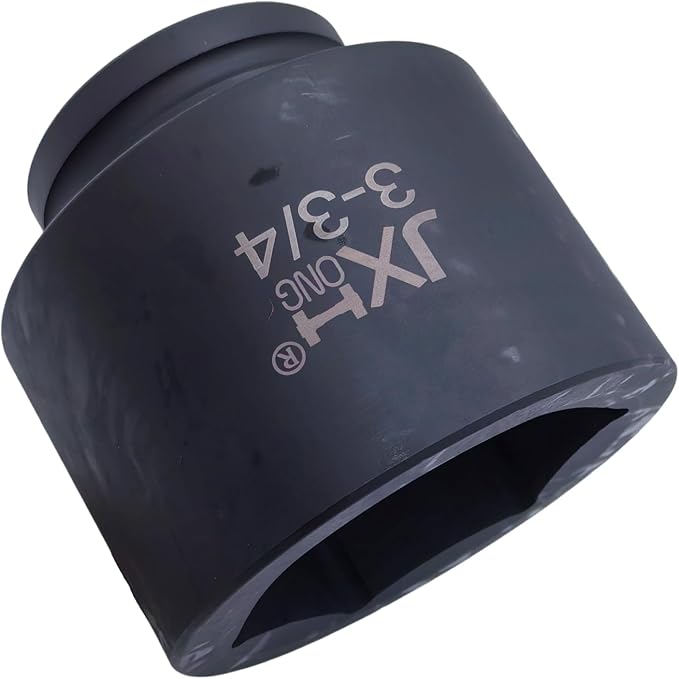 1-1/2" Drive Impact Socket, 6-Point, Heat Treated Cr-Mo Steel – Heavy Duty for Hydraulic Impact Wrench (3-3/4")