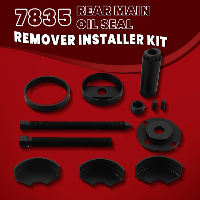 7835 Rear Main Seal Tool Kit for 1998-2003 Ford 7.3L Diesel Engines, 3/4 and 1 Ton Trucks Heavy Duty Crankshaft Seal Installer Set Compatible with F-250 F-350 E-350