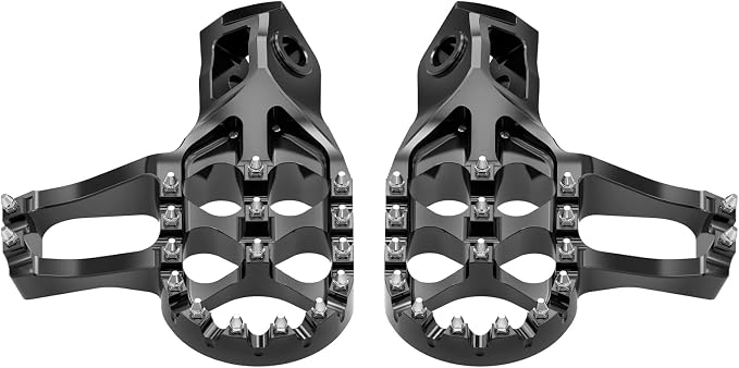 NICECNC Footrests Foot Pegs Motorcycle Compatible with KTM 125-500 XC SX XCF SXF 2023-2024 125-500 EXC EXCF XCW 2024, Compatible with Husqvarna 125-450 FC FX TX TC 2023-2024 125-501 TE FE 2024, Black