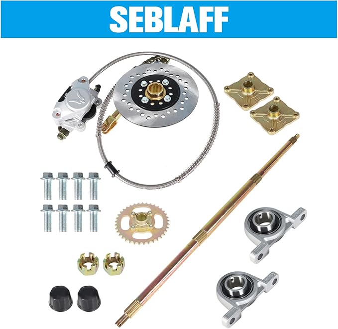 32in Go Kart ATV Live Rear Axle Kit Replacement for Go Kart ATV Quad and Drift Trikes