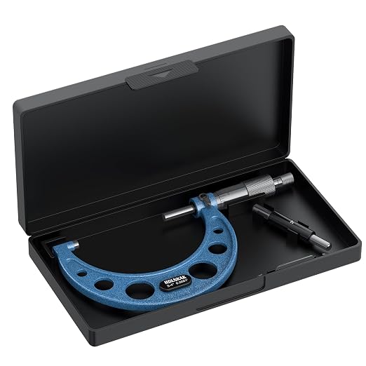 HDLNKAK Outside Micrometer Set, 3-4" Machinist Micrometer, 1 Pcs Machinist Tool Set, 0.0001" Graduation Micrometer Set, Alloy Precision Micrometer, Micrometer Standard Set with Case