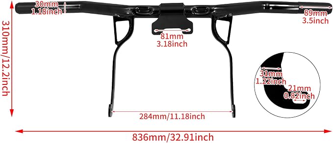 Motorcycle Crash Bar Engine Guard Highway Crash Bar Fit for Harley Touring Street Glide Road Glide Road King Electra Glide Ultra (C-Engine Guard+Saddlebag Guards for 14-23 Touring)