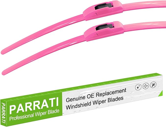 OEM QUALITY 26" + 16" PARRATI Premium All-Season Hot Pink Windshield Wiper Blades (Set of 2)