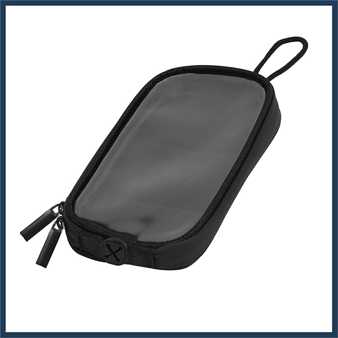 Universal 7'' Magnetic Tank Bag with Headphone Hole PU Leather Waterproof Motorbike Saddlebag for Motorcycle Stylish Design