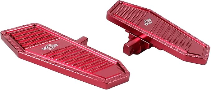 Red Rider's Mini Floorboards Foot Pedal with Male Mounting Bracket, Fits for Harley Davidson 2017-Before Mid-Control FX Dyna, Softail Models and 2016-Later Tourings