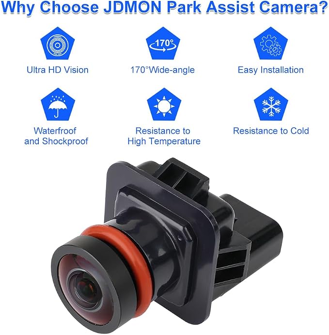 JDMON Backup Camera Replacement for Lincoln MKX 2011 2012 Reverse Rear Park Assist Camera Replacement for BA1Z-19G490-B BA1T-19G490-A BA1T-19G490-AD BA1T-19G490-AF