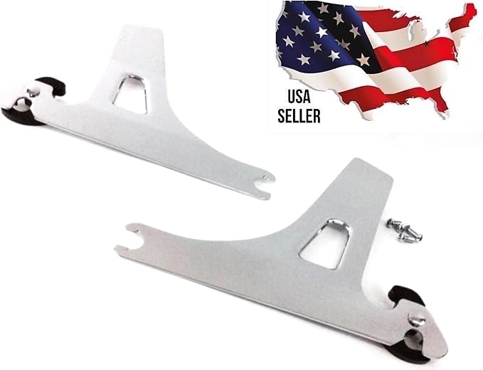 2006-2017 Dynas Backrest Detachable Side Plates Chrome HD 52866-06 Harley Dyna Back Rest Detachables Sideplates Sissybar Sissy Bar Street Bob Fat Bobs CVO Wide Glide Super Glides Low Rider S Custom