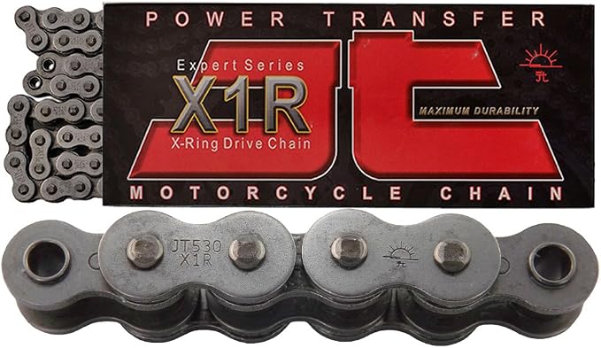 JT Chain JTC530X1R076RL (530 Series) Black Steel 76 Link Heavy Duty X-Ring Chain with Connecting Link
