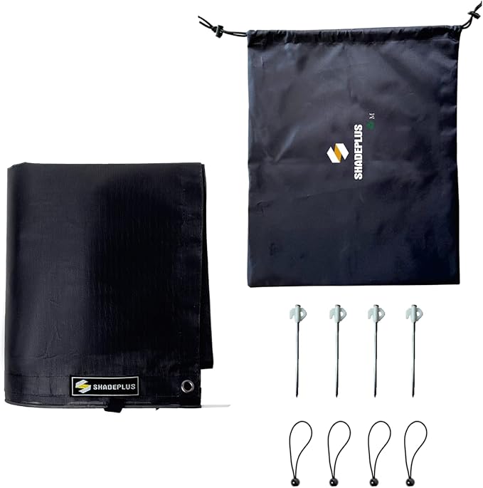 RV Awning Shade Screen Without Zipper 8'x18'3'',Black Mesh RV Awning Sun Shade Screen,Universal Trailer Camper RV Awning Screen with Complete Kit,Significantly Improves Shadow and Privacy