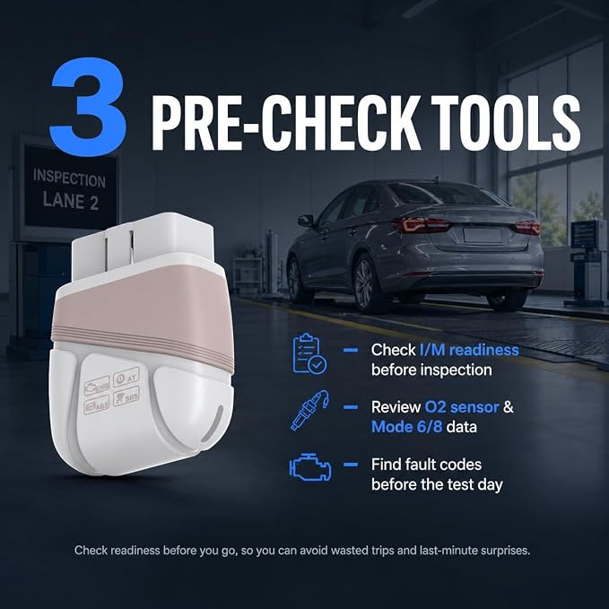 OBD2 Scanner,Portable Bluetooth Car Diagnostic Tool for OBDII Cars,Fast 4-System Scan, Auto VIN for 10K+ Vehicles, Live Data, 200K+ DTC Lookup, I/M Readiness, for Emissions & Repairs