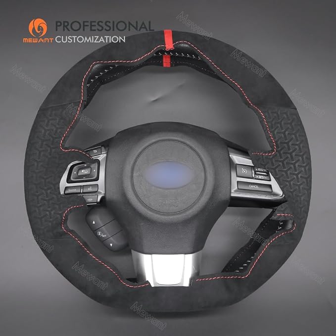 MEWANT Steering Wheel Cover for Subaru WRX 2015-2021 / WRX STI 2015-2021 Steering Wheel Cover Accessories