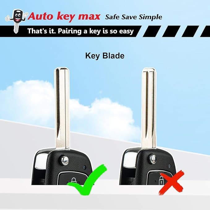 Programmable Keyfob, Replacement Car Keys and Fob DIY Programmer Kit for 2013-2016 Hyundai Santa FE Flip Remote TQ8-RKE-3F04