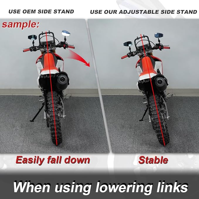 xitomer 0-3" Adjustable Kickstand Fit for YZF-R7 2022 2023 2024 2025 2026 Motorcycle Adjustable Side Stand Fit for YZF R7 Foot Side Support
