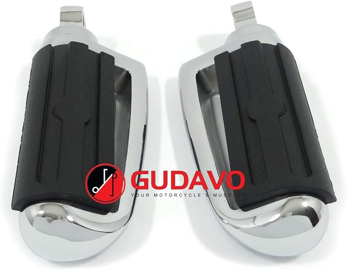 Motorcycle Aluminum Front Or Rear Foot Pegs Footboards Chrome Foot Pedal Footrests For Harley Davidson Street 750 XG750 Street 500 XG500 modele Touring 1988-2019 (Style: 16)