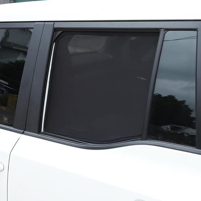 Rear Side Window Shades for Toyota Land Cruiser Prado LC250 2024-2026 Breathable Mesh Net Curtains Car Window Screen Cover UV Blocker Sun Protector Glare HeatShield Privacy Protector Window Sunshade