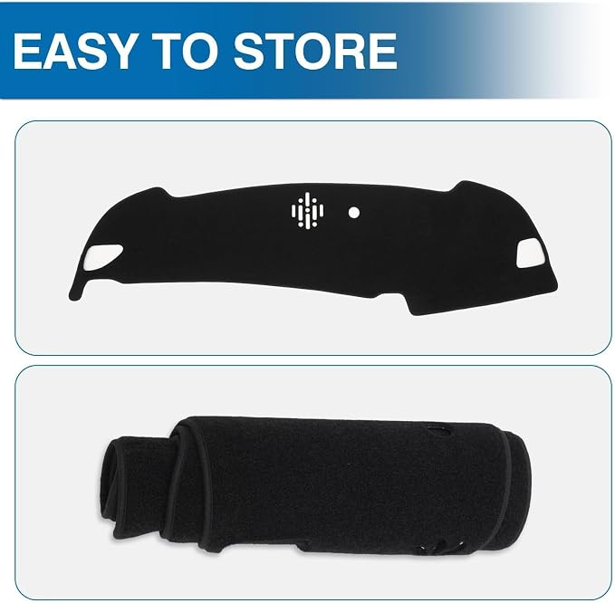 KUST Black Dash Cover for Kia Sportage 2023-2024 2025 (Without HUD) Left Hand Driving Polyester Dashboard Cover Non-Slip Interior Accessories for Sportage Sunshade Windshield Glare