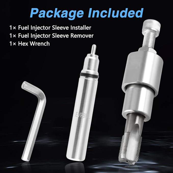 EVRBUL Injector Sleeve Cup Removal Installation Tool Kit Compatible with Ford E-Series 7.3L, Ford F-Series 7.3L, Ford Excursion 7.3L, Navistar T444E DT466E 1994-2003