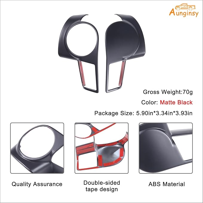 Aunginsy Central Control Steering Button Frame Trim Compatible with Toyota Tundra/Sequoia 2007-2013 Center Console Steering Button Panel Protection Cover Decorative Sticker Interior Accessories
