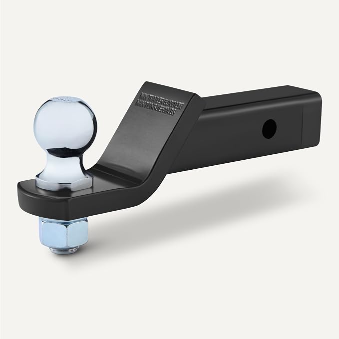 Amazon Basics Trailer Hitch Ball Mount with 2" Ball & Pin, Fits 2" Receiver, 2" Drop, 6,000 lbs Capacity