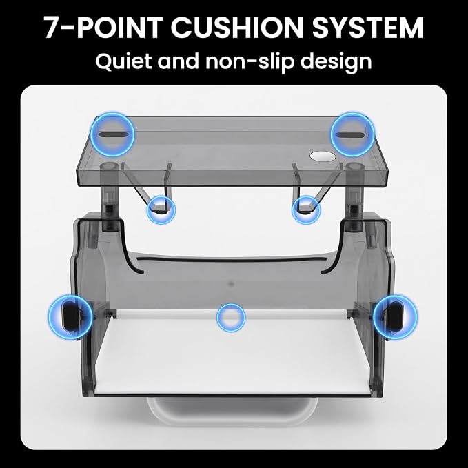 for Tesla Model Y Juniper & Model Y L Under Screen Storage Organizer 2025-2026/Model 3 Highland 2024-2026, Hideable Center Console Organizer Tray for Model Y Juniper Accessories, White
