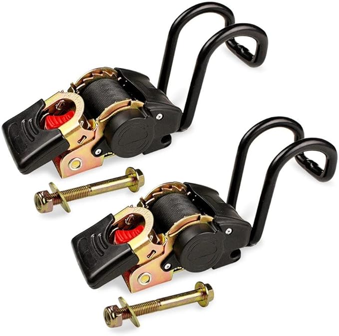 DC Cargo Mall Boat Retractable Ratchet Strap Heavy Duty Gunwale Kit & Transom Tie Down Straps & Heavy-Duty 2" x 38" Straps for Secure Boat or Jet Ski Trailer Transport - 2500 lbs Break Strength
