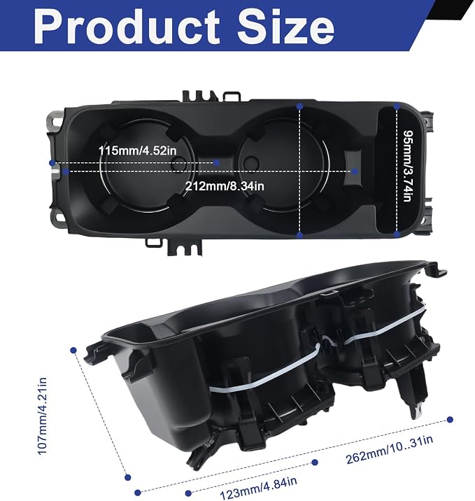 LB5Z-7813562-AB Center Console Cup Holder Fit for Ford Explorer 2020-2025 Replace LB5Z7813562AB (with Wireless Charging)