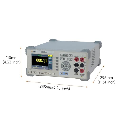 OWON Digital Multimeter AC DC Current Voltage 3.7in Screen True RMS 55000 Counts,DC Voltage Accuracy up to 0.025%,2 Line Display Desktop Type XDM2041