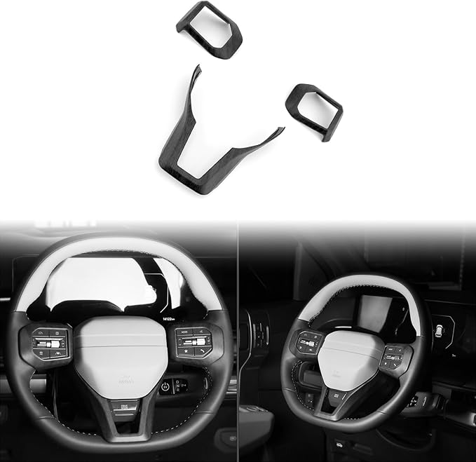 ABS Car Steering Wheel Frame Cover Compatible with Kia K4 GT GT-Line 2025 Kia EV6 GT-Line 2025 Kia EV3 GT-Line Kia EV4 GT-Line Accessories (Wood Grain Style)