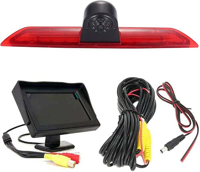 4.3" LCD Monitor+3rd Brake Light Rear View Backup Camera Brake Lamp Reverse Camera for Ford Transit tourneo Custom Jumbo Kasten V363 F150 F250 F350 V636 MK8 2012-2020