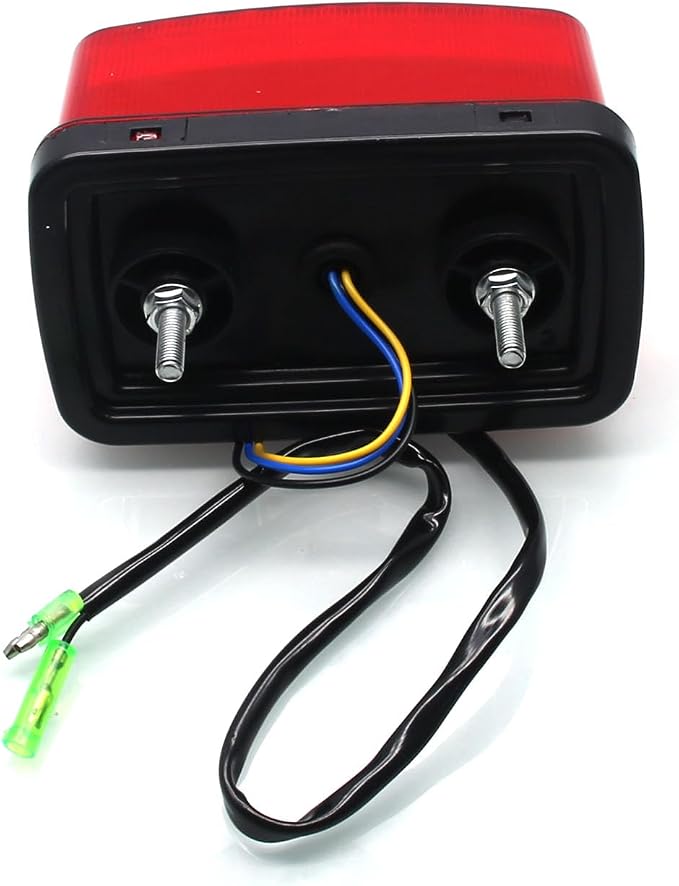 MZS ATV Tail Light, Quad Taillight LED Brake Accessories Red Lens Compatible with Big Bear Bruin Grizzly Kodiak Rhino Viking Wolverine, Replacement for 5KM-84710-01-00 5KM-8472C-10-00