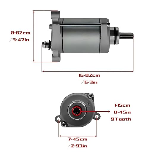 KARSEE 21163-0064 Starter Motor Compatible with Kawasaki ZX1000 ZX 1000 ZX-10R ZX10R ZX-10RR ZX10RR Ninja KRT Edition 11-20