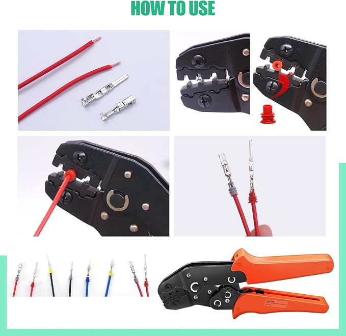 Twidec/800PCS Car Electrical Wire Terminal 21Type 1/1.5/1.8/2.2/2.8/3.5mm Auto Electric Connector Pins Terminal Non-Insulated Plug Removal Male Female Crimp Pins with Crimping Pliers