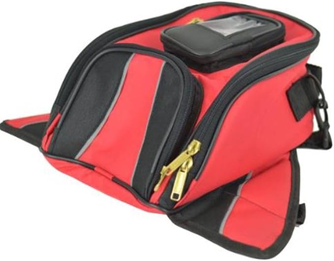 Vance Leather VS401 Magnetic Tank Bag, Red