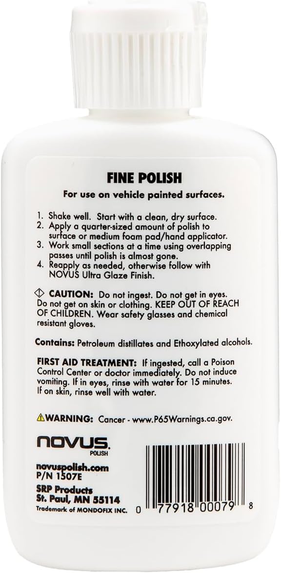 Novus Plastic Polish | Golf Cart Maintenance Kit | Includes Plastic Polish #3#2#1-2 Ounces Each, 2 Buffing Pads, Backing Drill Attachment, 3" Wool Pad, 3 Disposable Wipes