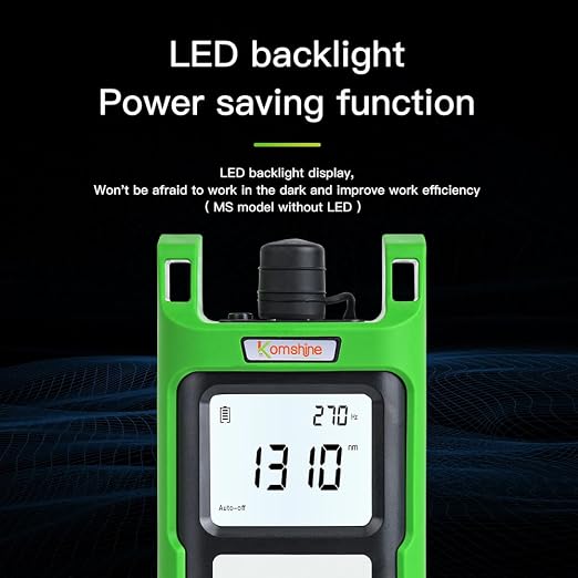 Optic Fiber Power Meter KomShine KPM-35 w/ 7 Wavelengths 850 980 1300 1310 1550 1625nm + Optical Fiber Singlemode Light Source KLS-35 1310/1550nm Support Self Calibration