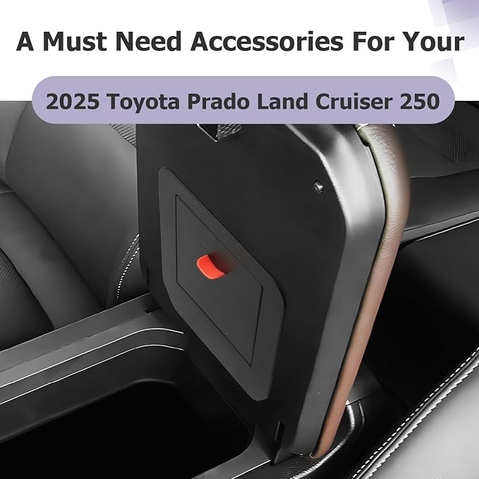 LUWU Center Console Hidden Box Organizer Compatible with 2024 2025 2026 Land Cruiser LC250 Prado J250 2024 2025 2026 Accessories 1958/Base Console Organizer Tray Armrest Hidden Storage Box Secret Box
