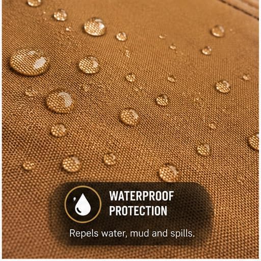 Coyote Tan Canvas Seat Covers for Jeep Wrangler JL/JK/TJ/YJ 2-Door/4-Door, Durable Tactical Multi Pockets Trucks Seat Protectors Front Pair Rain Defender (Coyote Tan)