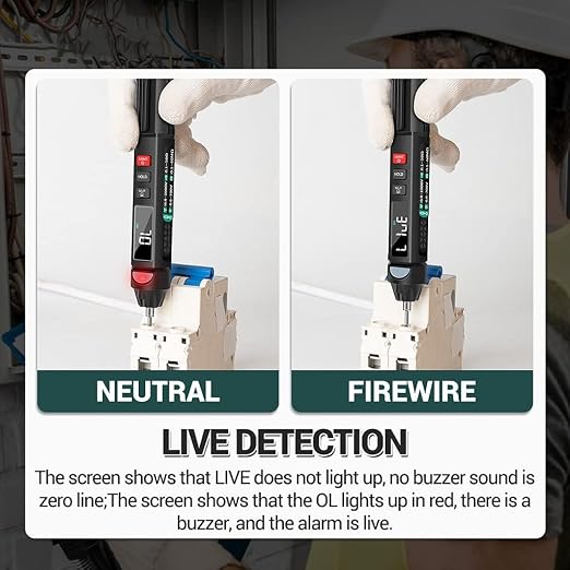 Pen Type Digital Multimeter,A3008 6000 Counts Intelligent Digital Multimeter,Non-Contact Voltmeter Sensor Pen Test for AC/DC Voltage Resistance Continuity Diode Capacitance