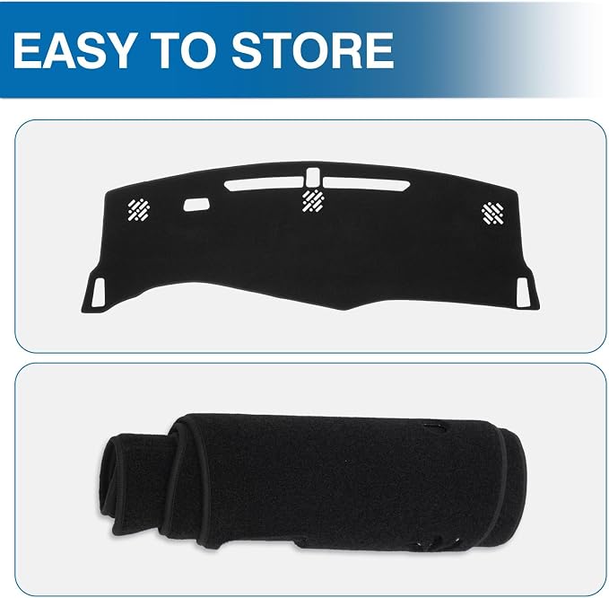 KUST Black Dash Cover for Chevrolet/Chevy Equinox 2025 2026 (Not fits for Equinox EV) Polyester Dashboard Cover Non-Slip Interior Accessories for Equinox Custom Fit Dash Mat No Glare