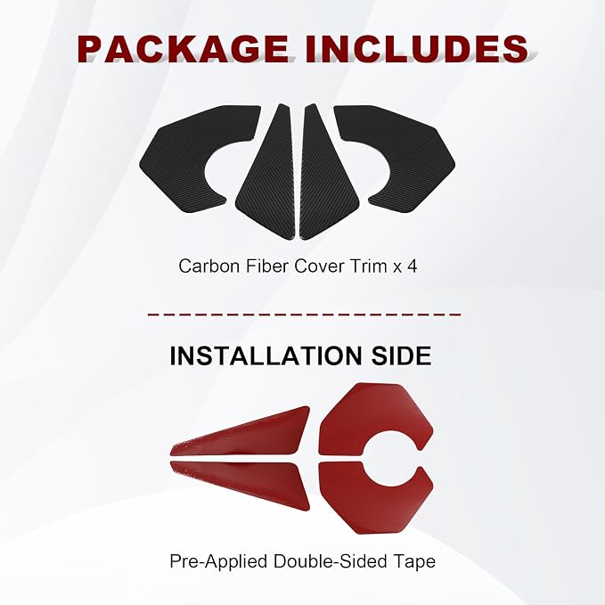 Real Carbon Fiber Engine Bay Side Panel Trim Compatible with Corvette C8 2020-2026, Interior Decor Sticker Accessories