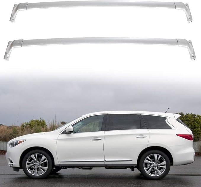 Scitoo Roof Rack Cross Bars Baggage Carrier for 2014-2021 Infiniti QX60/2013 Infiniti JX35 Silver 2 Pcs Roof Top Rack Luggage Carrier