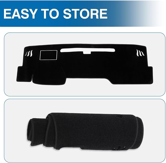 KUST Black Dash Cover for Toyota Camry 2025 2026 Polyester Dashboard Cover Dash Carpet Non-Slip Dash Protector Interior Accessories for Camry Custom Fit Dash Mat Sunshade Windshield No Glare