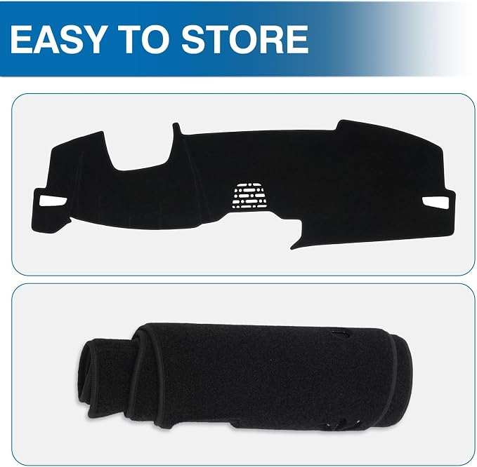 KUST Black Dash Cover for Honda Accord 2023-2026 Dash Carpet Polyester Dashboard Cover Non-Slip Dash Protector Interior Accessories for Accord Custom Fit Dash Mat Sunshade Windshield No Glare