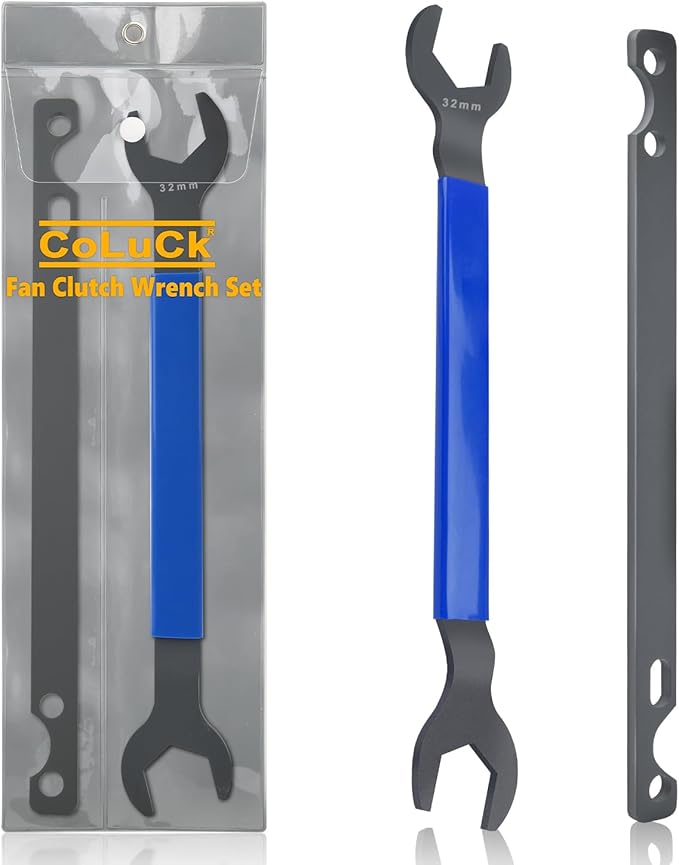 Fan Clutch Wrench Set,32mm & 36mm Clutch Fan Tool Wrench,Water Pump Pulley Holder Removal Tool For BMW, Ford, GM, dodge,Chevrolet,jeep Fan Clutch Removal Kit,Water Pump Holder