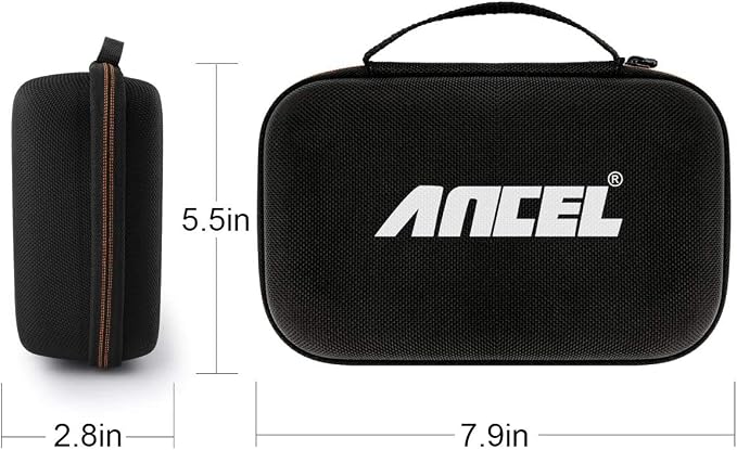 ANCEL BM500 All System OBD2 Scanner for BMW Mini with ANCEL Case for OBD2 Scanner, Protective and Storage Box (L) for All ANCEL Products