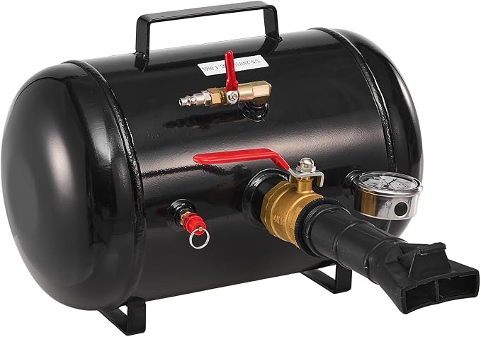 VEVOR Air Tire Bead Seater, 5 Gal / 18.9 L, Heavy Duty Tire Bead Blaster Tool, 87-116 PSI Operating Pressure, Air Trigger Seating Inflator for Pickup, Truck, ATV, Jeep, Van, Lawn Tractor, RV, Black