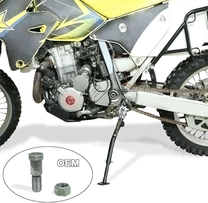 xitomer 0-3'' Motorcycle Adjustable Large Kickstand Fit for DRZ400S 2024 2023 2022 2021 DRZ400S 2020 2019 2018 DRZ400SM 1993-2024 Side Stand Bracket Foot Side Support