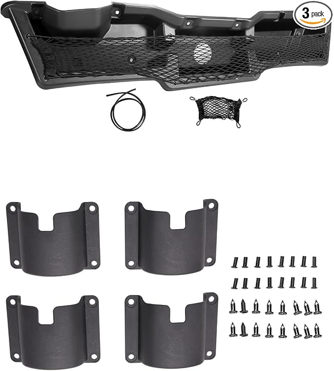 A & UTV PRO Under Dash Storage Box & 4PCS Door Cup Holders for 2016-2024 Honda Pioneer 1000-5,1000-3 Seater 3P 5P Accessories, Replace OEM # 08L71-HL4-F00, 08U70-HL3-A40