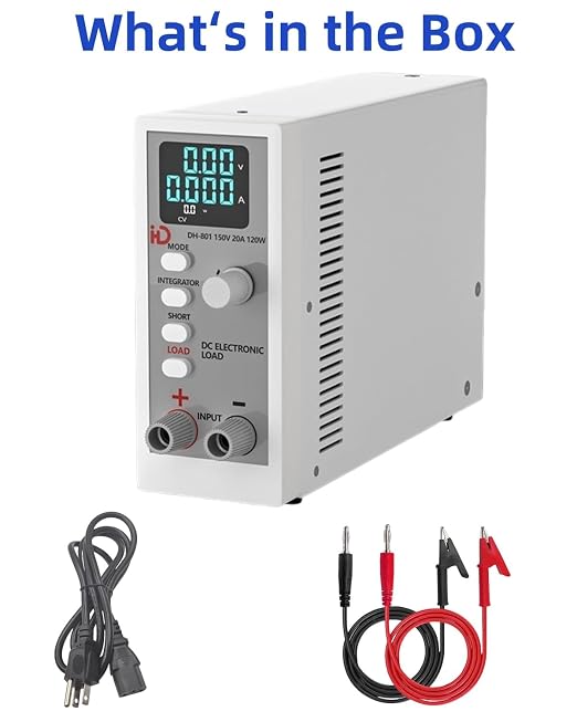 Programmable DC Electronic Load 120W, 0~150V, 0~20A, 0.1~999.9 ohm,Support CC(Constant Current), CV(Constant Voltage), CR (Constant Resistance), CP(Constant Power) Mode