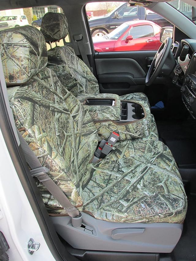 Durafit Seat Covers,C1143-C8, Waterproof Gray Endura Compatible with 2014-2019 and 2020 Classic Chevy Silverado and GMC Sierra Front 40/20/40 Split Bench Seat with Opening Console.